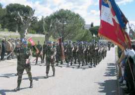 Le 3e escadron défile à Carpiagne