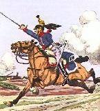 Cuirassier du 1er régiment chargeant en tenue de campagne (1815) - BENIGNI